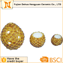 Ceramic Pinecone Shape Candle Holder for Home Decoration